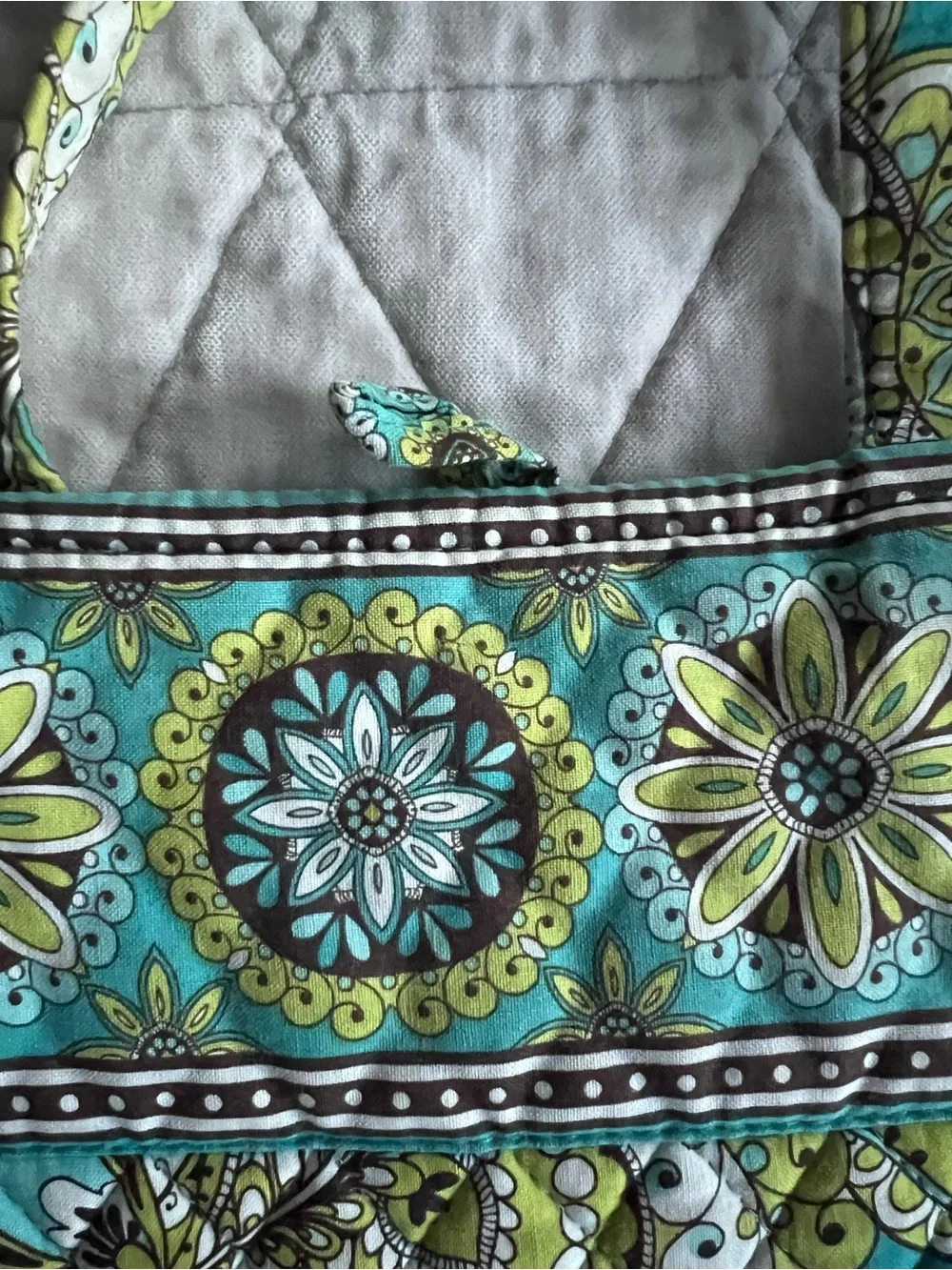 Vera Bradley Quilted Tote — Peacock (Spring 2007)